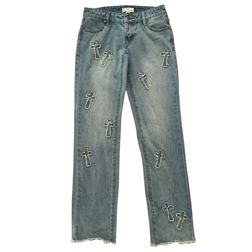 austin landing cross detail jeans size 0